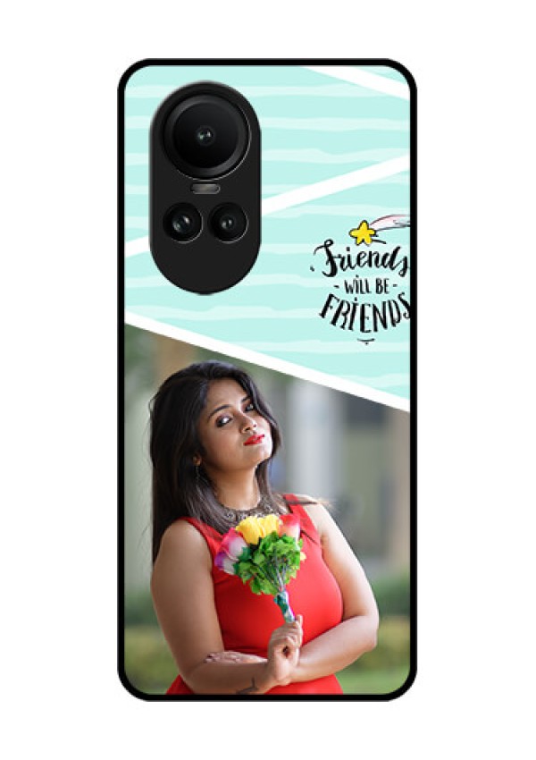 Oppo Reno 10 5G Custom Glass Phone Case - Friends Picture Icon Design