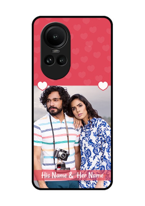 Oppo Reno 10 5G Photo Printing on Glass Case - Simple Love Design