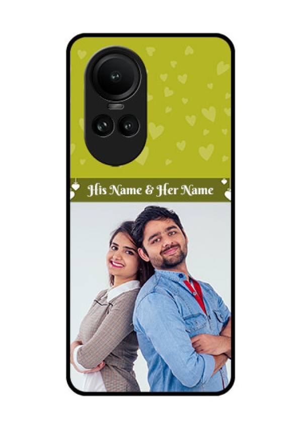 Oppo Reno 10 5G Custom Glass Phone Case - You & Me Heart Design