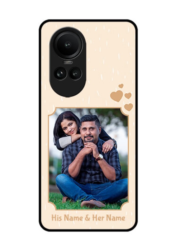 Oppo Reno 10 5G Custom Glass Phone Case - with confetti love design