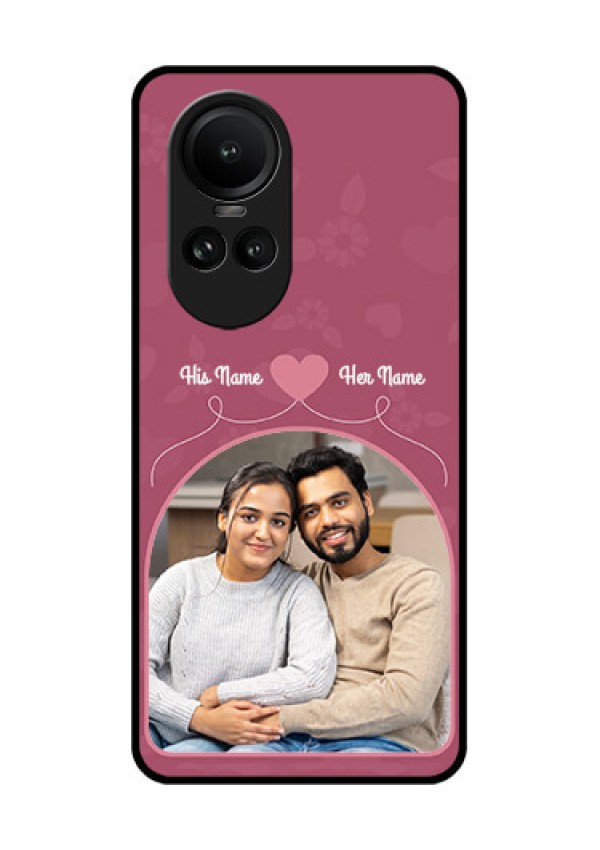 Oppo Reno 10 5G Photo Printing on Glass Case - Love Floral Design
