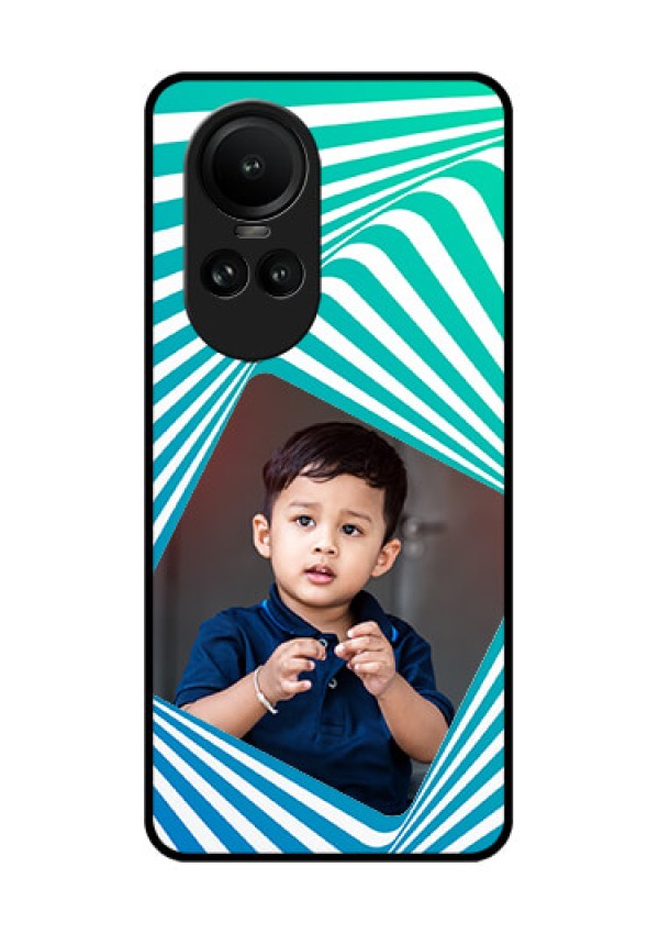 Oppo Reno 10 5G Personalized Glass Phone Case - Abstract Spiral Design
