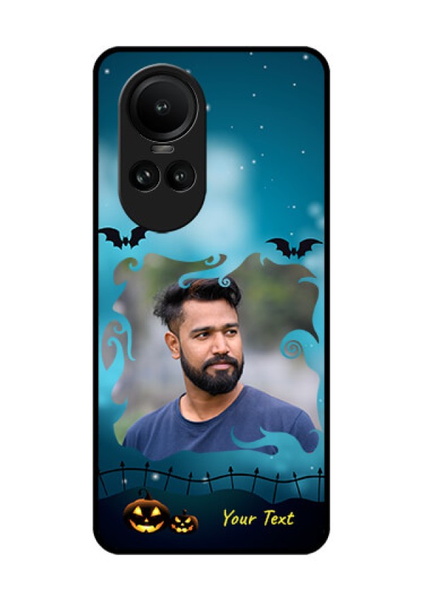 Oppo Reno 10 5G Custom Glass Phone Case - Halloween frame design