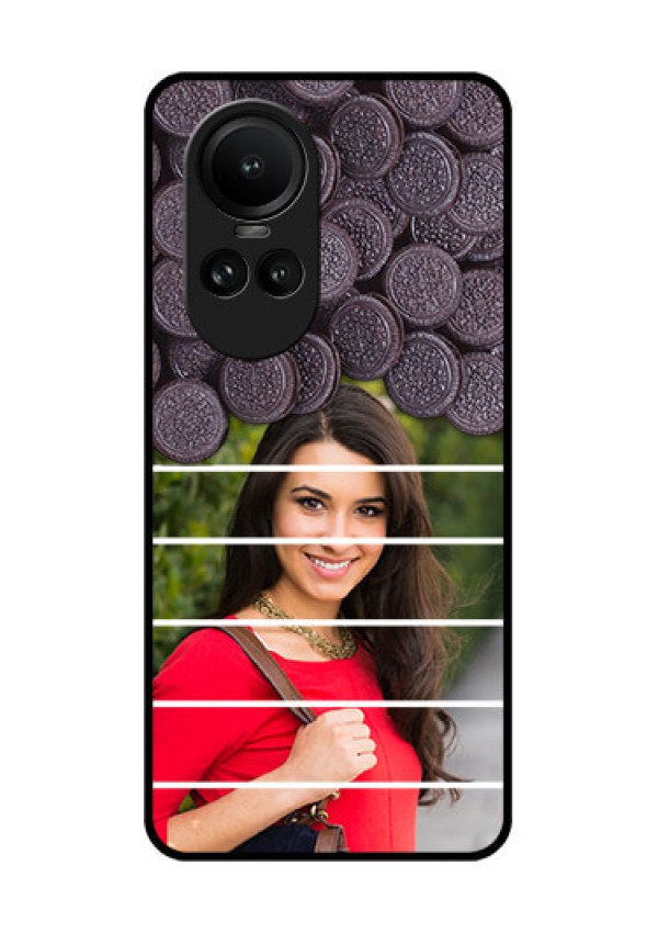 Oppo Reno 10 5G Custom Glass Phone Case - with Oreo Biscuit Design