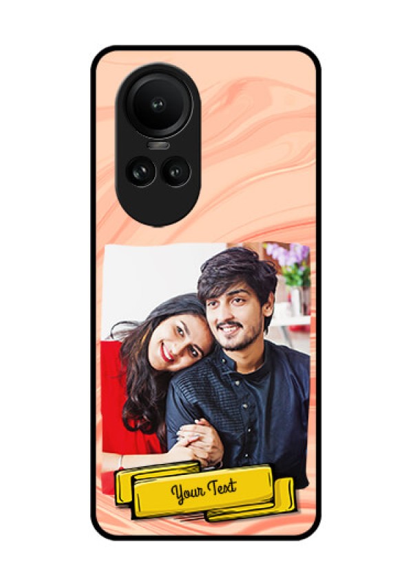 Oppo Reno 10 5G Personalized Glass Phone Case - Marble Texture Design