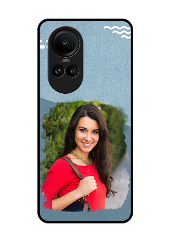 Oppo Reno 10 5G Custom Glass Mobile Case - Grunge Line Art Design