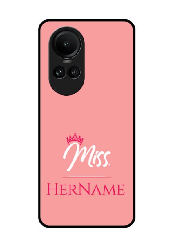 Oppo Reno 10 5G Custom Glass Phone Case Mrs with Name
