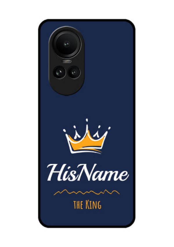 Oppo Reno 10 5G Glass Phone Case King with Name