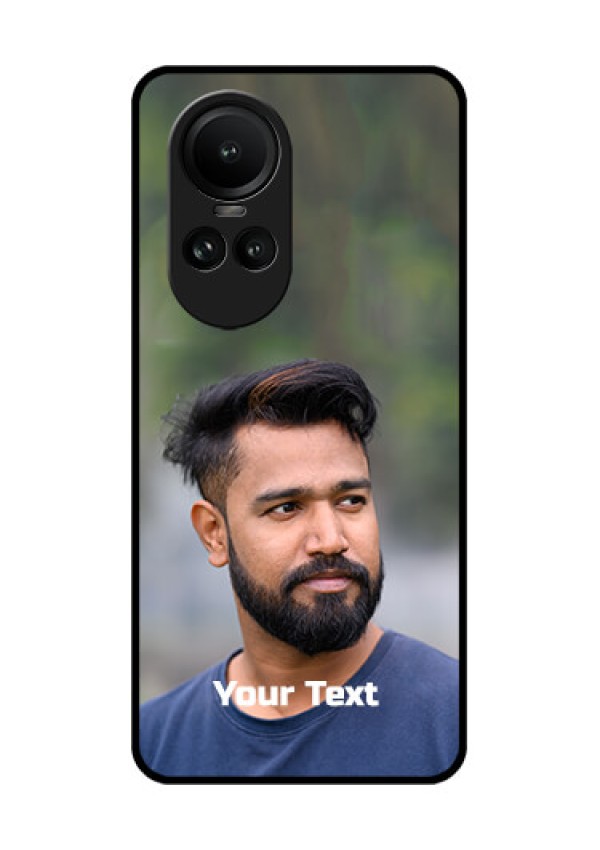 Oppo Reno 10 5G Glass Mobile Cover: Photo with Text