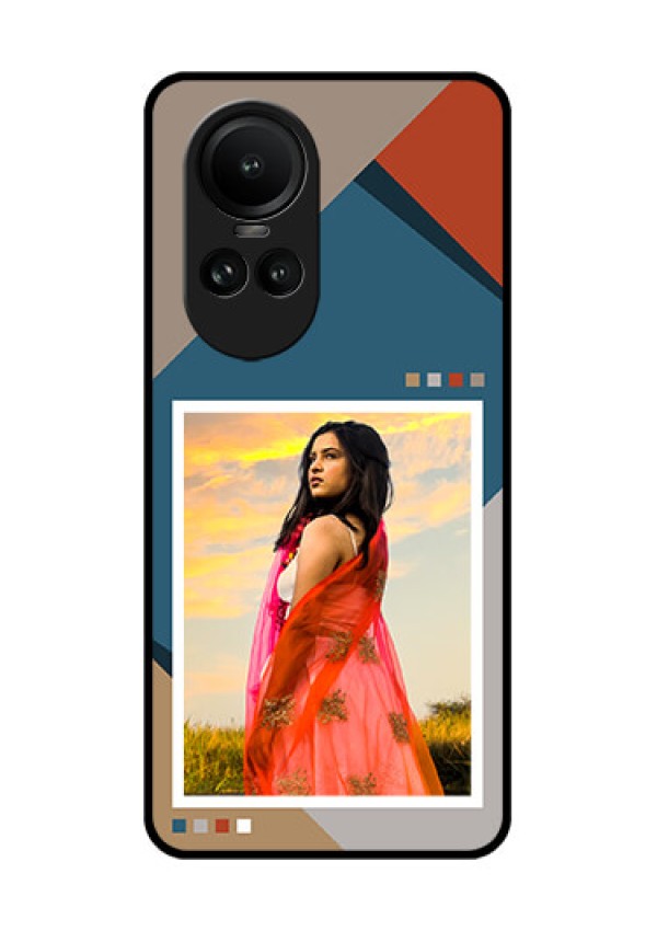 Oppo Reno 10 5G Personalized Glass Phone Case - Retro color pallet Design