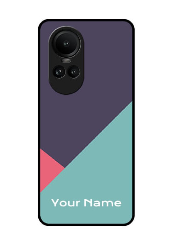 Oppo Reno 10 5G Custom Glass Mobile Case - Tri Color abstract Design