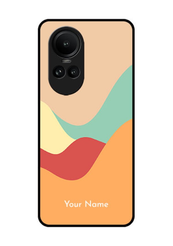 Oppo Reno 10 5G Personalized Glass Phone Case - Ocean Waves Multi-colour Design