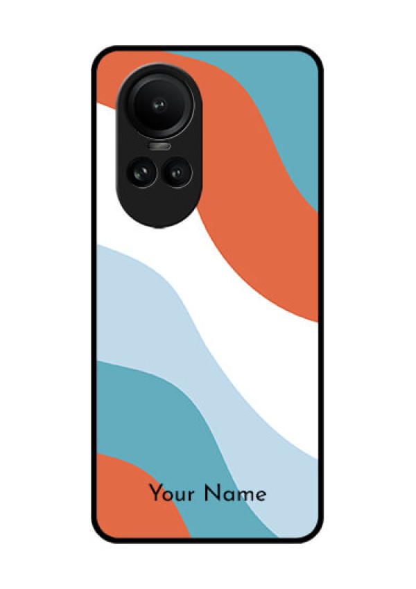 Oppo Reno 10 5G Custom Glass Mobile Case - coloured Waves Design