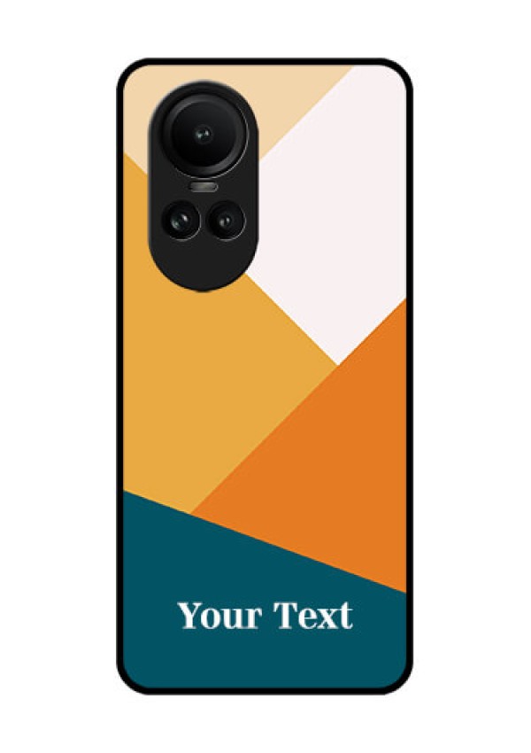 Oppo Reno 10 5G Personalized Glass Phone Case - Stacked Multi-colour Design