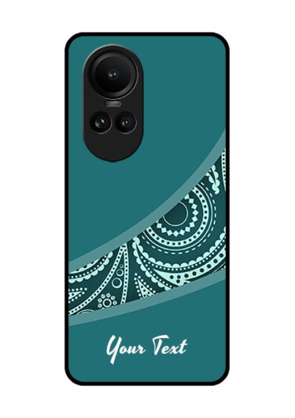 Oppo Reno 10 5G Photo Printing on Glass Case - semi visible floral Design