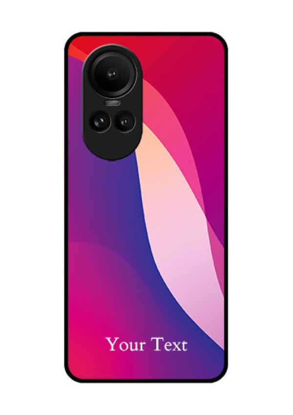 Oppo Reno 10 5G Personalized Glass Phone Case - Digital abstract Overlap Design