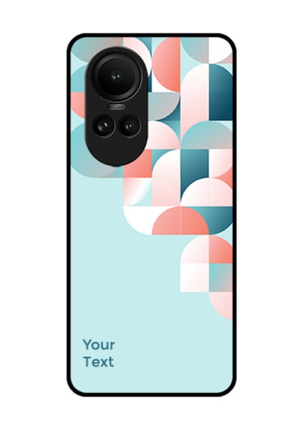 Oppo Reno 10 5G Custom Glass Phone Case - Stylish Semi-circle Pattern Design