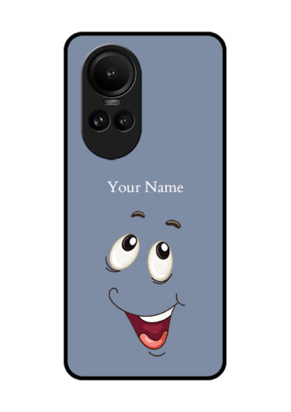 Oppo Reno 10 5G Photo Printing on Glass Case - Laughing Cartoon Face Design