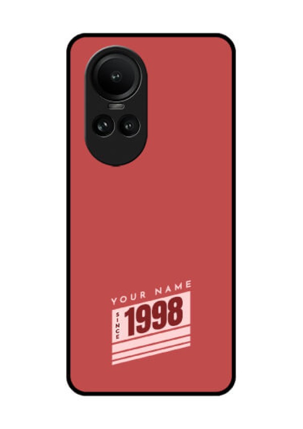 Oppo Reno 10 5G Custom Glass Phone Case - Red custom year of birth Design