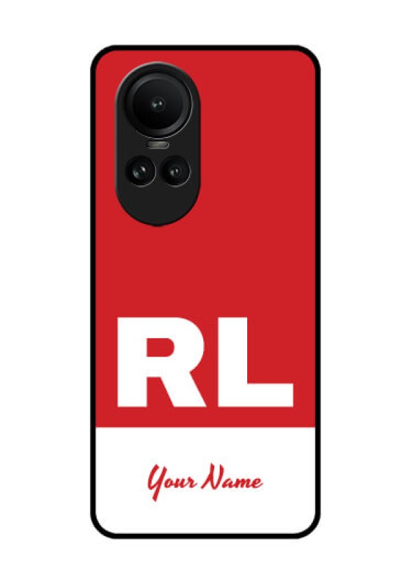 Oppo Reno 10 5G Personalized Glass Phone Case - dual tone custom text Design