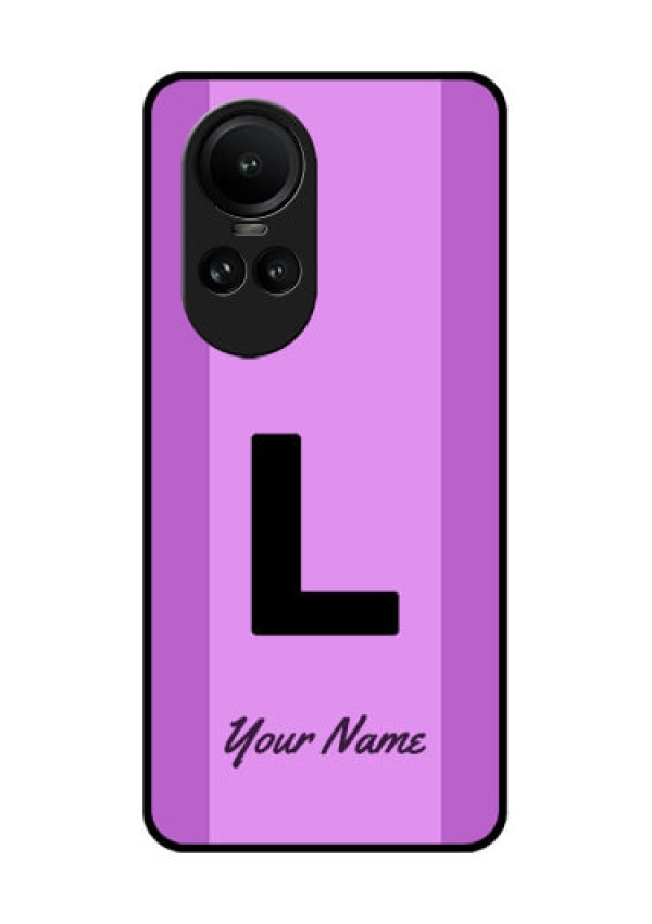 Oppo Reno 10 5G Custom Glass Phone Case - Tricolor custom text Design
