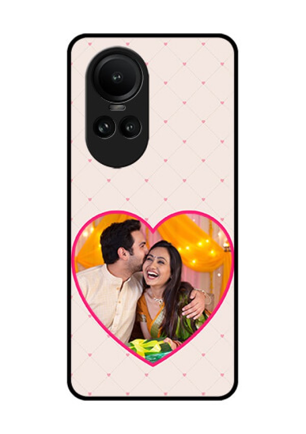 Oppo Reno 10 Pro 5G Custom Glass Mobile Case - Heart Shape Design