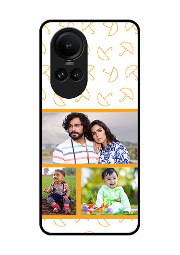 Oppo Reno 10 Pro 5G Custom Glass Mobile Case - Yellow Pattern Design