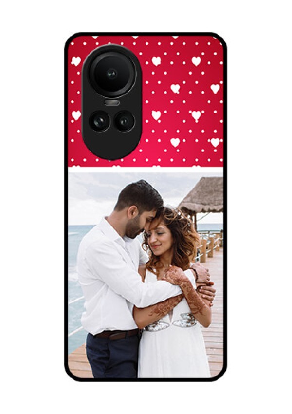 Oppo Reno 10 Pro 5G Photo Printing on Glass Case - Hearts Mobile Case Design