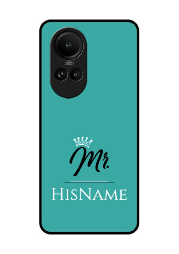 Oppo Reno 10 Pro 5G Custom Glass Phone Case Mr with Name