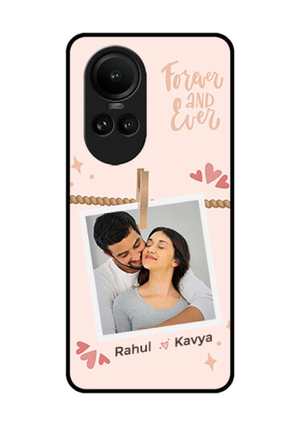 Oppo Reno 10 Pro 5G Custom Glass Phone Case - Forever and ever love Design