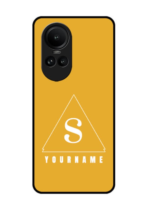 Oppo Reno 10 Pro 5G Personalized Glass Phone Case - simple triangle Design
