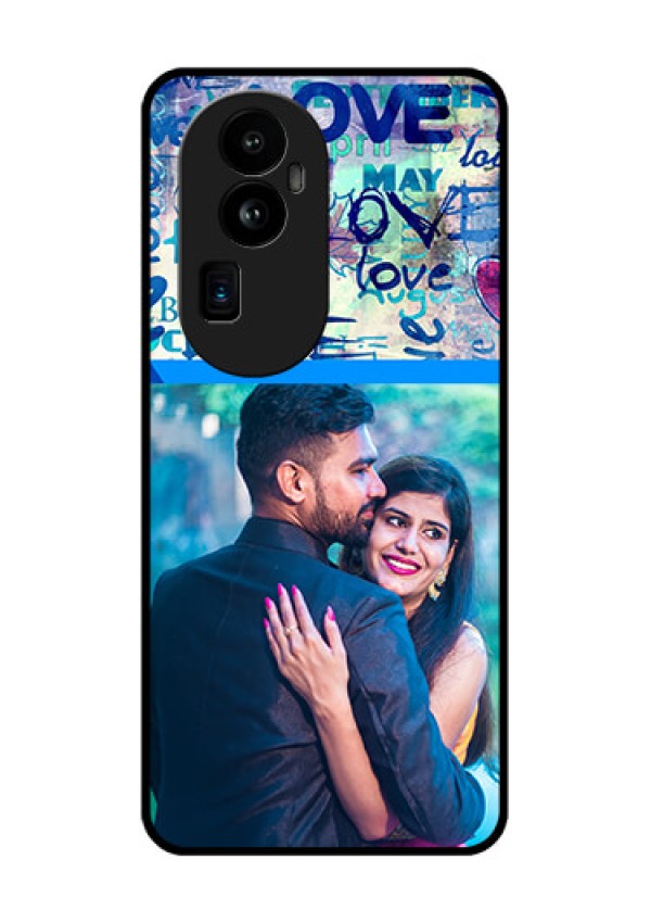 Oppo Reno 10 Pro Plus 5G Custom Glass Mobile Case - Colorful Love Design