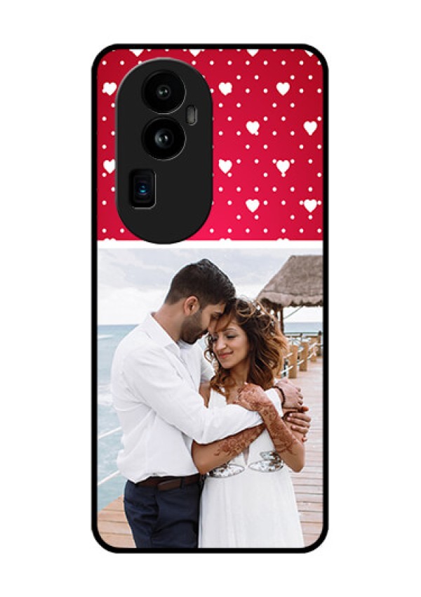 Oppo Reno 10 Pro Plus 5G Photo Printing on Glass Case - Hearts Mobile Case Design