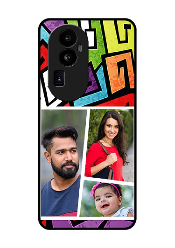 Oppo Reno 10 Pro Plus 5G Custom Glass Phone Case - Graffiti pattern Design