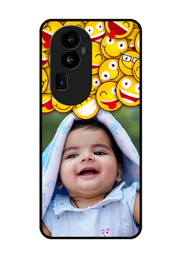Oppo Reno 10 Pro Plus 5G Custom Glass Mobile Case - with Smiley Emoji Design