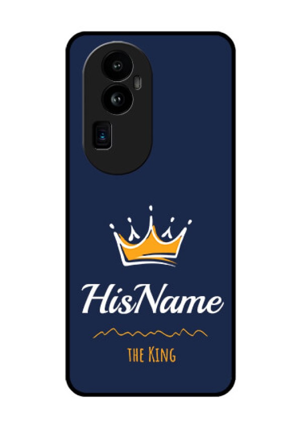 Oppo Reno 10 Pro Plus 5G Glass Phone Case King with Name