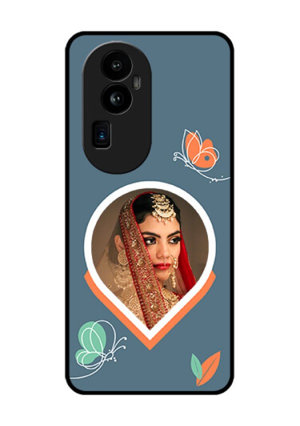 Oppo Reno 10 Pro Plus 5G Custom Glass Mobile Case - Droplet Butterflies Design