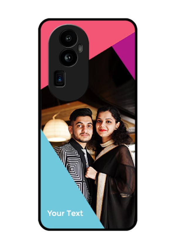 Oppo Reno 10 Pro Plus 5G Custom Glass Mobile Case - Stacked Triple colour Design