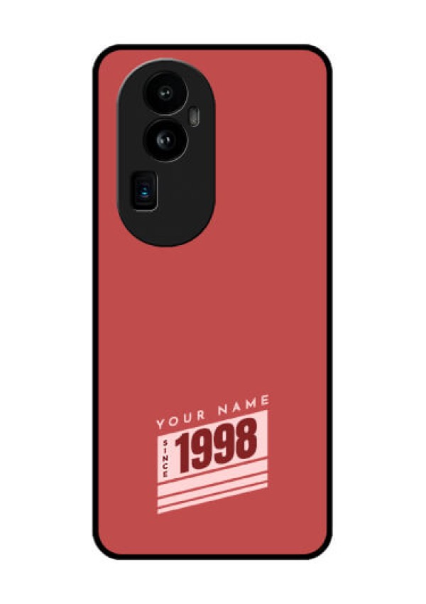 Oppo Reno 10 Pro Plus 5G Custom Glass Phone Case - Red custom year of birth Design