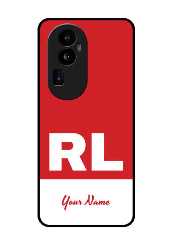 Oppo Reno 10 Pro Plus 5G Personalized Glass Phone Case - dual tone custom text Design