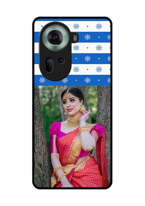 Oppo Reno 11 5G Custom Glass Phone Case - Snow Pattern Design