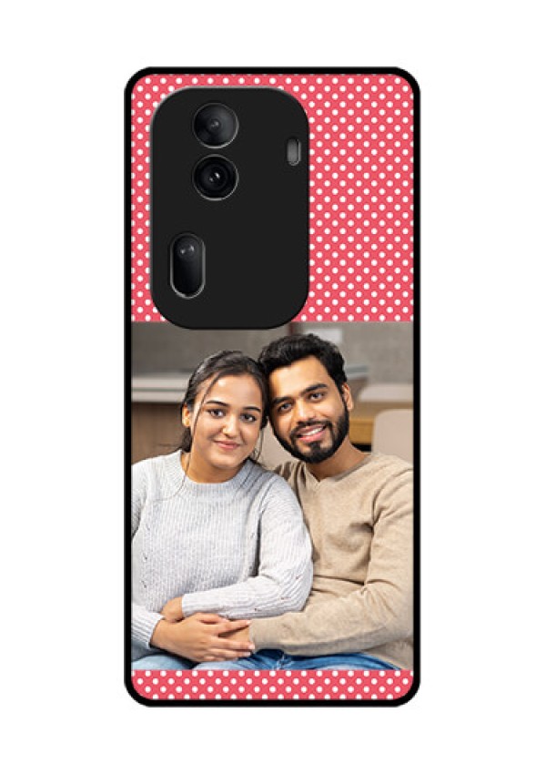 Oppo Reno 11 Pro 5G Custom Glass Phone Case - White Dotted Design