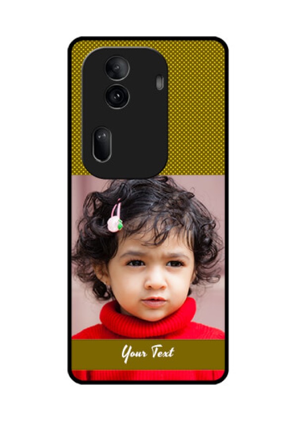 Oppo Reno 11 Pro 5G Custom Glass Phone Case - Simple Green Color Design