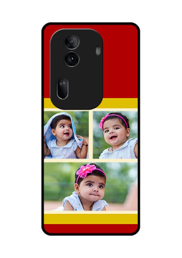 Oppo Reno 11 Pro 5G Custom Glass Phone Case - Multiple Pic Upload Design