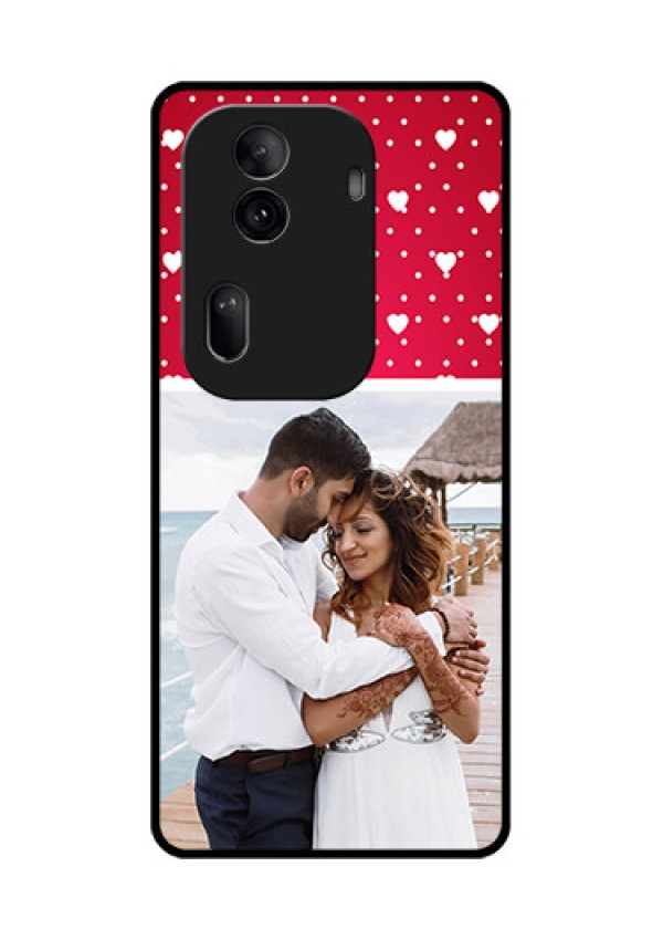 Oppo Reno 11 Pro 5G Custom Glass Phone Case - Hearts Mobile Case Design