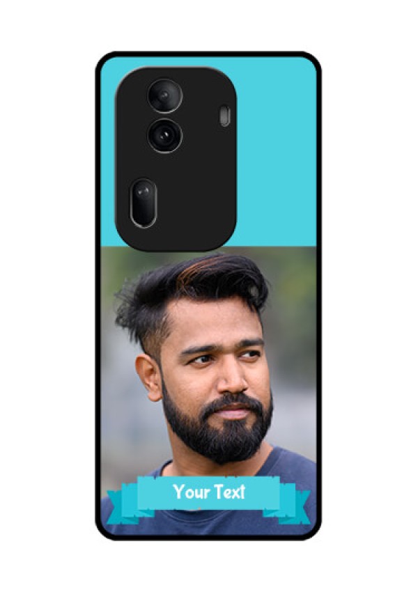 Oppo Reno 11 Pro 5G Custom Glass Phone Case - Blue Color Design