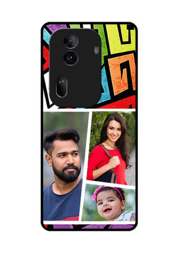 Oppo Reno 11 Pro 5G Custom Glass Phone Case - Graffiti Pattern Design