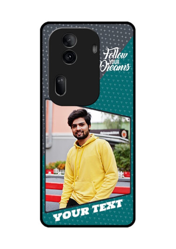 Oppo Reno 11 Pro 5G Custom Glass Phone Case - Background Pattern Design With Quote