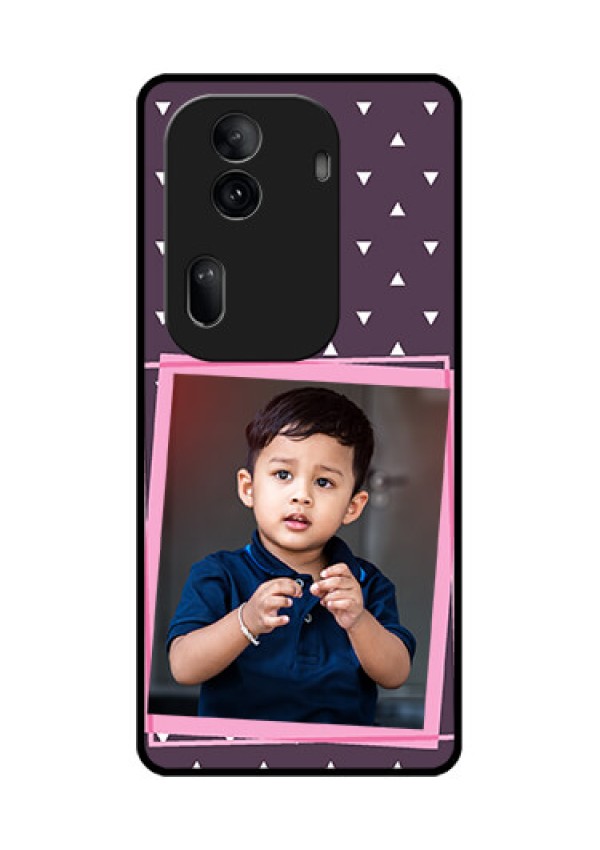 Oppo Reno 11 Pro 5G Custom Glass Phone Case - Triangle Pattern Dotted Design