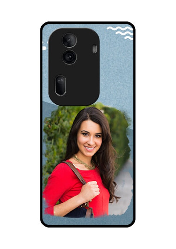 Oppo Reno 11 Pro 5G Custom Glass Phone Case - Grunge Line Art Design